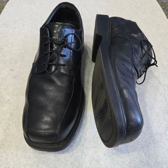 🐢 Bostonian Mens Black Leather Shoes Size 10.5W - Picture 3 of 13